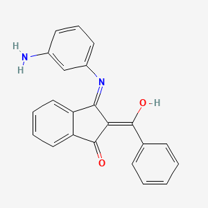 molecular formula C22H16N2O2 B2869177 3-((3-Aminophenyl)amino)-2-(phenylcarbonyl)inden-1-one CAS No. 25083-68-5