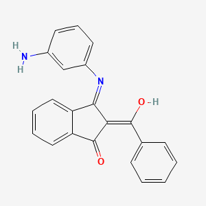 3-((3-Aminophenyl)amino)-2-(phenylcarbonyl)inden-1-one