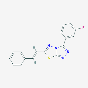 molecular formula C17H11FN4S B286918 3-(3-Fluorophenyl)-6-(2-phenylvinyl)[1,2,4]triazolo[3,4-b][1,3,4]thiadiazole 