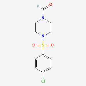 molecular formula C11H13ClN2O3S B2869180 4-(4-氯苯磺酰基)哌嗪-1-甲醛 CAS No. 928937-04-6