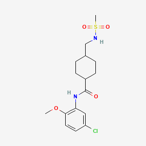 molecular formula C16H23ClN2O4S B2869183 N-(5-chloro-2-methoxyphenyl)-4-(methylsulfonamidomethyl)cyclohexanecarboxamide CAS No. 1219911-93-9
