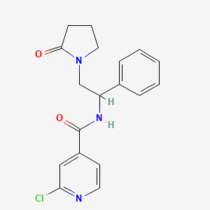 2-chloro-N-[2-(2-oxopyrrolidin-1-yl)-1-phenylethyl]pyridine-4-carboxamide