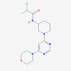 2-Chloro-N-[1-(6-morpholin-4-ylpyrimidin-4-yl)piperidin-3-yl]propanamide