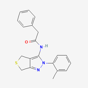 2-phenyl-N-(2-(o-tolyl)-4,6-dihydro-2H-thieno[3,4-c]pyrazol-3-yl)acetamide