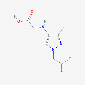 2-[[1-(2,2-Difluoroethyl)-3-methylpyrazol-4-yl]amino]acetic acid