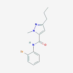 molecular formula C14H16BrN3O B286920 N-(2-bromophenyl)-1-methyl-3-propyl-1H-pyrazole-5-carboxamide 