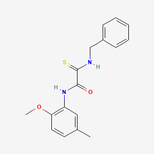2-(benzylamino)-N-(2-methoxy-5-methylphenyl)-2-sulfanylideneacetamide
