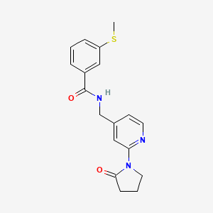3-(methylthio)-N-((2-(2-oxopyrrolidin-1-yl)pyridin-4-yl)methyl)benzamide