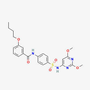 3-butoxy-N-(4-(N-(2,6-dimethoxypyrimidin-4-yl)sulfamoyl)phenyl)benzamide