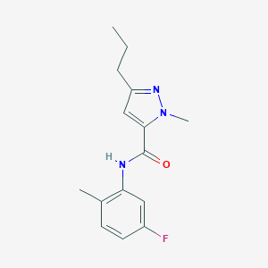 molecular formula C15H18FN3O B286921 N-(5-fluoro-2-methylphenyl)-1-methyl-3-propyl-1H-pyrazole-5-carboxamide 