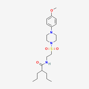 N-(2-((4-(4-methoxyphenyl)piperazin-1-yl)sulfonyl)ethyl)-2-propylpentanamide