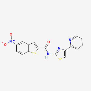 5-nitro-N-(4-(pyridin-2-yl)thiazol-2-yl)benzo[b]thiophene-2-carboxamide