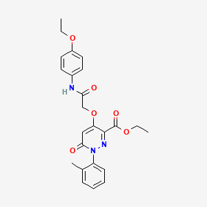 Ethyl 4-(2-((4-ethoxyphenyl)amino)-2-oxoethoxy)-6-oxo-1-(o-tolyl)-1,6-dihydropyridazine-3-carboxylate