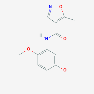 molecular formula C13H14N2O4 B286922 N-(2,5-dimethoxyphenyl)-5-methyl-4-isoxazolecarboxamide 