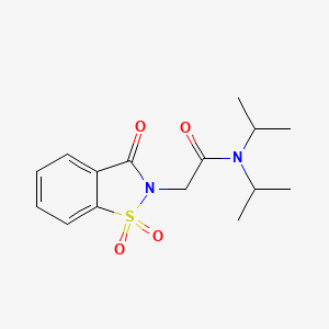 molecular formula C15H20N2O4S B2869236 2-(1,1-二氧化-3-氧代苯并[d]异噻唑-2(3H)-基)-N,N-二异丙基乙酰胺 CAS No. 876542-39-1