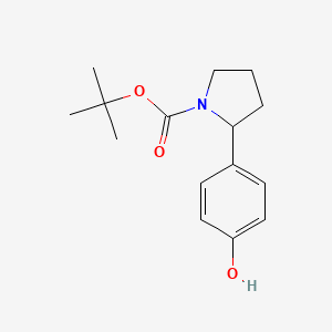 molecular formula C15H21NO3 B2869245 Tert-butyl 2-(4-hydroxyphenyl)pyrrolidine-1-carboxylate CAS No. 1785005-74-4