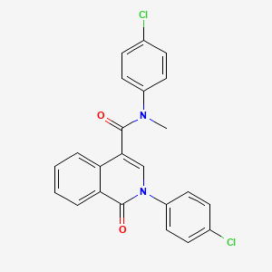 N,2-bis(4-chlorophenyl)-N-methyl-1-oxo-1,2-dihydroisoquinoline-4-carboxamide