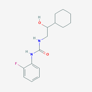 molecular formula C15H21FN2O2 B2869264 1-(2-环己基-2-羟乙基)-3-(2-氟苯基)脲 CAS No. 1351621-61-8