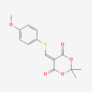 5-(((4-Methoxyphenyl)sulfanyl)methylene)-2,2-dimethyl-1,3-dioxane-4,6-dione