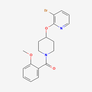molecular formula C18H19BrN2O3 B2869278 (4-((3-Bromopyridin-2-yl)oxy)piperidin-1-yl)(2-methoxyphenyl)methanone CAS No. 1448047-70-8
