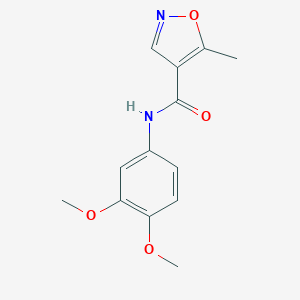 molecular formula C13H14N2O4 B286928 N-(3,4-dimethoxyphenyl)-5-methyl-4-isoxazolecarboxamide 
