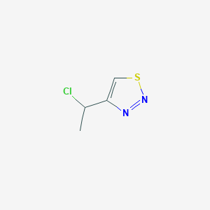 molecular formula C4H5ClN2S B2869289 4-(1-Chloroethyl)-1,2,3-thiadiazole CAS No. 1416331-47-9