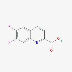 molecular formula C10H5F2NO2 B2869308 6,7-Difluoroquinoline-2-carboxylic acid CAS No. 1267467-98-0