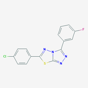 molecular formula C15H8ClFN4S B286932 6-(4-Chlorophenyl)-3-(3-fluorophenyl)-[1,2,4]triazolo[3,4-b][1,3,4]thiadiazole 