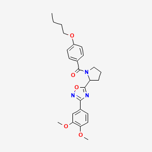 5-[1-(4-Butoxybenzoyl)pyrrolidin-2-yl]-3-(3,4-dimethoxyphenyl)-1,2,4-oxadiazole