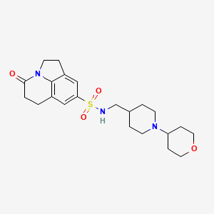 4-oxo-N-((1-(tetrahydro-2H-pyran-4-yl)piperidin-4-yl)methyl)-2,4,5,6-tetrahydro-1H-pyrrolo[3,2,1-ij]quinoline-8-sulfonamide