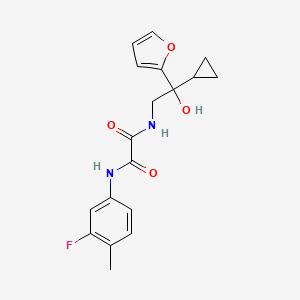 N1-(2-cyclopropyl-2-(furan-2-yl)-2-hydroxyethyl)-N2-(3-fluoro-4-methylphenyl)oxalamide