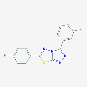 molecular formula C15H8F2N4S B286934 3-(3-Fluorophenyl)-6-(4-fluorophenyl)[1,2,4]triazolo[3,4-b][1,3,4]thiadiazole 