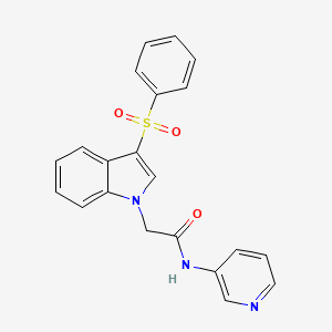 2-(3-(phenylsulfonyl)-1H-indol-1-yl)-N-(pyridin-3-yl)acetamide