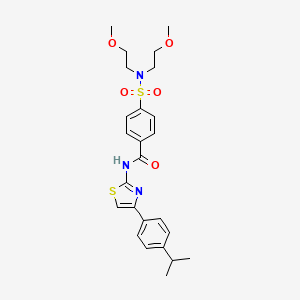 4-(N,N-bis(2-methoxyethyl)sulfamoyl)-N-(4-(4-isopropylphenyl)thiazol-2-yl)benzamide