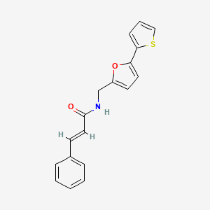 molecular formula C18H15NO2S B2869356 N-((5-(thiophen-2-yl)furan-2-yl)methyl)cinnamamide CAS No. 2035036-22-5