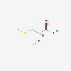 molecular formula C5H10O3S B2869358 2-Methoxy-3-(methylthio)propanoic acid CAS No. 1374320-98-5