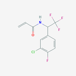 N-[1-(3-Chloro-4-fluorophenyl)-2,2,2-trifluoroethyl]prop-2-enamide