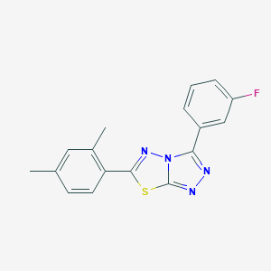 molecular formula C17H13FN4S B286939 6-(2,4-Dimethylphenyl)-3-(3-fluorophenyl)[1,2,4]triazolo[3,4-b][1,3,4]thiadiazole 