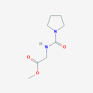 molecular formula C8H14N2O3 B2869397 Methyl 2-(pyrrolidine-1-carboxamido)acetate CAS No. 1401319-26-3
