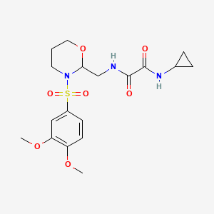 N'-cyclopropyl-N-[[3-(3,4-dimethoxyphenyl)sulfonyl-1,3-oxazinan-2-yl]methyl]oxamide