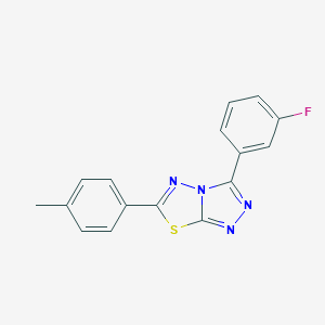 molecular formula C16H11FN4S B286941 3-(3-Fluorophenyl)-6-(4-methylphenyl)-[1,2,4]triazolo[3,4-b][1,3,4]thiadiazole 