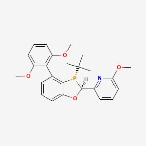 molecular formula C25H28NO4P B2869416 2-((2S,3S)-3-(tert-butyl)-4-(2,6-dimethoxyphenyl)-2,3-dihydrobenzo[d][1,3]oxaphosphol-2-yl)-6-methoxypyridine CAS No. 2003230-67-7