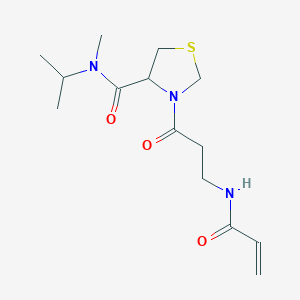 N-Methyl-N-propan-2-yl-3-[3-(prop-2-enoylamino)propanoyl]-1,3-thiazolidine-4-carboxamide