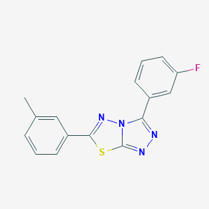molecular formula C16H11FN4S B286942 3-(3-Fluorophenyl)-6-(3-methylphenyl)[1,2,4]triazolo[3,4-b][1,3,4]thiadiazole 