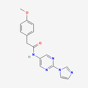 N-(2-(1H-imidazol-1-yl)pyrimidin-5-yl)-2-(4-methoxyphenyl)acetamide
