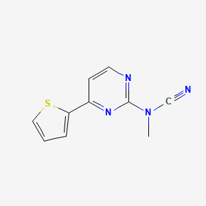 molecular formula C10H8N4S B2869433 N-methyl-N-[4-(2-thienyl)-2-pyrimidinyl]cyanamide CAS No. 866020-16-8