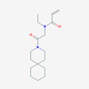 molecular formula C17H28N2O2 B2869435 N-[2-(3-Azaspiro[5.5]undecan-3-yl)-2-oxoethyl]-N-ethylprop-2-enamide CAS No. 2361837-45-6