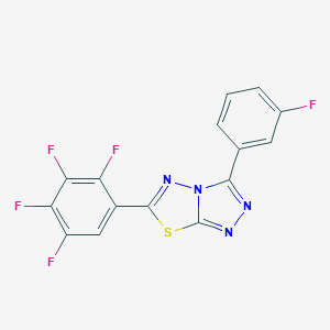 molecular formula C15H5F5N4S B286944 3-(3-Fluorophenyl)-6-(2,3,4,5-tetrafluorophenyl)[1,2,4]triazolo[3,4-b][1,3,4]thiadiazole 