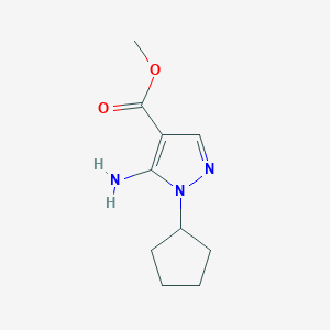 molecular formula C10H15N3O2 B2869443 Methyl 5-amino-1-cyclopentylpyrazole-4-carboxylate CAS No. 2092207-89-9