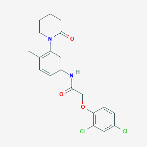 molecular formula C20H20Cl2N2O3 B2869454 2-(2,4-dichlorophenoxy)-N-(4-methyl-3-(2-oxopiperidin-1-yl)phenyl)acetamide CAS No. 941979-48-2